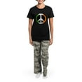 thumbnail image 4 of CafePress - Irish Peace Women's Dark Pajamas - Women's Short Sleeve Print T-Shirt and Pants Dark Cotton Pajama Set, 4 of 7