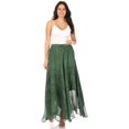 thumbnail image 5 of Sakkas Ivy Maiden Boho Skirt - Green - One Size, 5 of 5