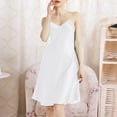 thumbnail image 2 of Nightgowns for Women Satin Chemise Nightie Sleep Plus Size Dresses for Women,White,4XL, 2 of 8