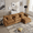 Brown, variant on MOONMISS Modern Large Fabric L-Shaped Sofa Chenille Fabric, Movable Pedestal, Removable Armrests, Oversized 3-Seater Sofa