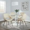 thumbnail image 4 of LumiSource Antique Copper Metal, Cream PU Fabrico Chair - Set of 2, 4 of 9