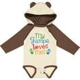 thumbnail image 3 of Inktastic My Gampa Loves Me Boys Girls Boys or Girls Long Sleeve Baby Bodysuit, 3 of 5