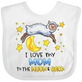 thumbnail image 3 of Inktastic I Love My Mom to the Moon and Back Cute Sheep Boys or Girls Baby Bib, 3 of 4