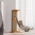 thumbnail image 3 of Furniture Protector Sisal & Solid Wood Cat Scratching Post with Toy, 3 of 3