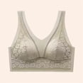 thumbnail image 2 of Women's Wireless Bra Comfortable Breathable Underwear Vest Bras Lace Seamless Soft Everyday Bras for Old Women (48, Green), 2 of 3