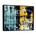 thumbnail image 3 of Designart "Urban Odyssey in Collages II" Extra Large Abstract Framed Wall Art - Transitional Yellow Abstract Collages Entryway Framed Wall Art Print, 3 of 7