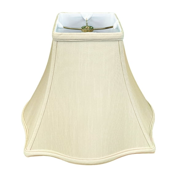 Royal Designs Fancy Square Bell Lamp Shade - Beige - 7 x 16 x 12.75