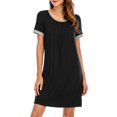 thumbnail image 1 of Vestido de tumbona para mujer, camisones sueltos de manga corta, pijamas para descansar Irfora Vestido, 1 of 7