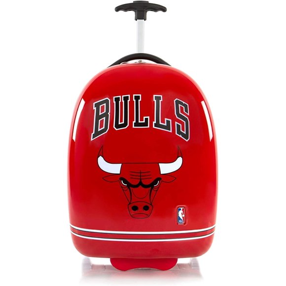 NBA Chicago Bulls Child Hardside Carry-on Wheeled Luggage for Kids - 18 inch Travel Trolley Suitcase