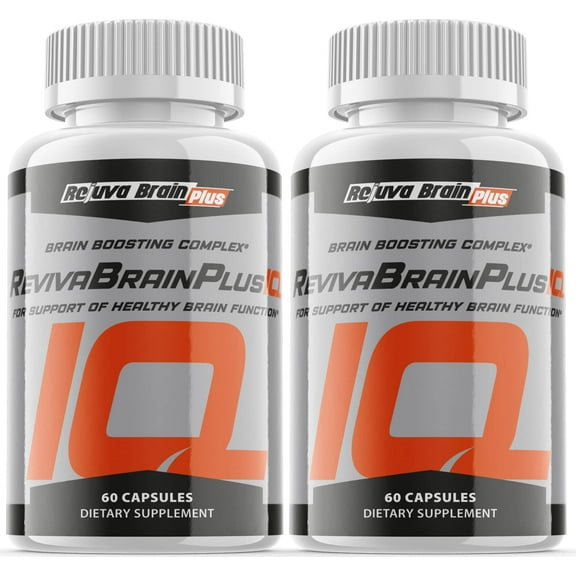 (2 Pack) Reviva Brain Plus IQ Rejuva - Dietary Supplement for Focus, Memory, Clarity, & Energy - Advanced Cognitive Support Formula for Maximum Strength - 120 Capsules