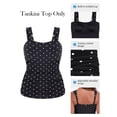 thumbnail image 2 of RELLECIGA Women's Bandeau Ruched Tankini Top Swimsuits Modest Bathing Suits, 2 of 9