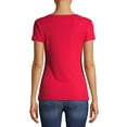 thumbnail image 5 of No Boundaries Juniors' Brushed V-Neck Short Sleeve T-Shirt, 5 of 7