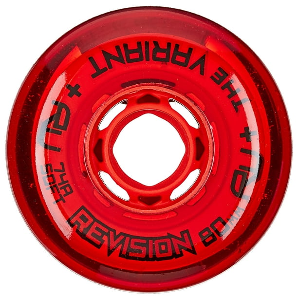 Revision Wheel Inline Roller Hockey Variant Soft Red 72mm 74A Walmart