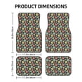 thumbnail image 3 of Uemuo Car Floor Mats - Daisies Flowers Pattern Carpet Floor Mats for Cars, Auto Accessories Front & Rear Car Floor Foot Mat Sets of 4 Pieces, 3 of 6
