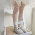 thumbnail image 3 of Collants pour Filles, Maille Élastique, Patchwork Transparent, Bas Lolita, Coupe Ajustée, Chaussettes, Collants, 3 of 7