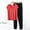 D Red, variant on PRINxy Women's Modal Loungewear Lightweight Summer Cooling Clothes Short Sleeve V Neck Top & Loose Elastic Waist Pant 2 Piece Sleepwear Sets Red XXL