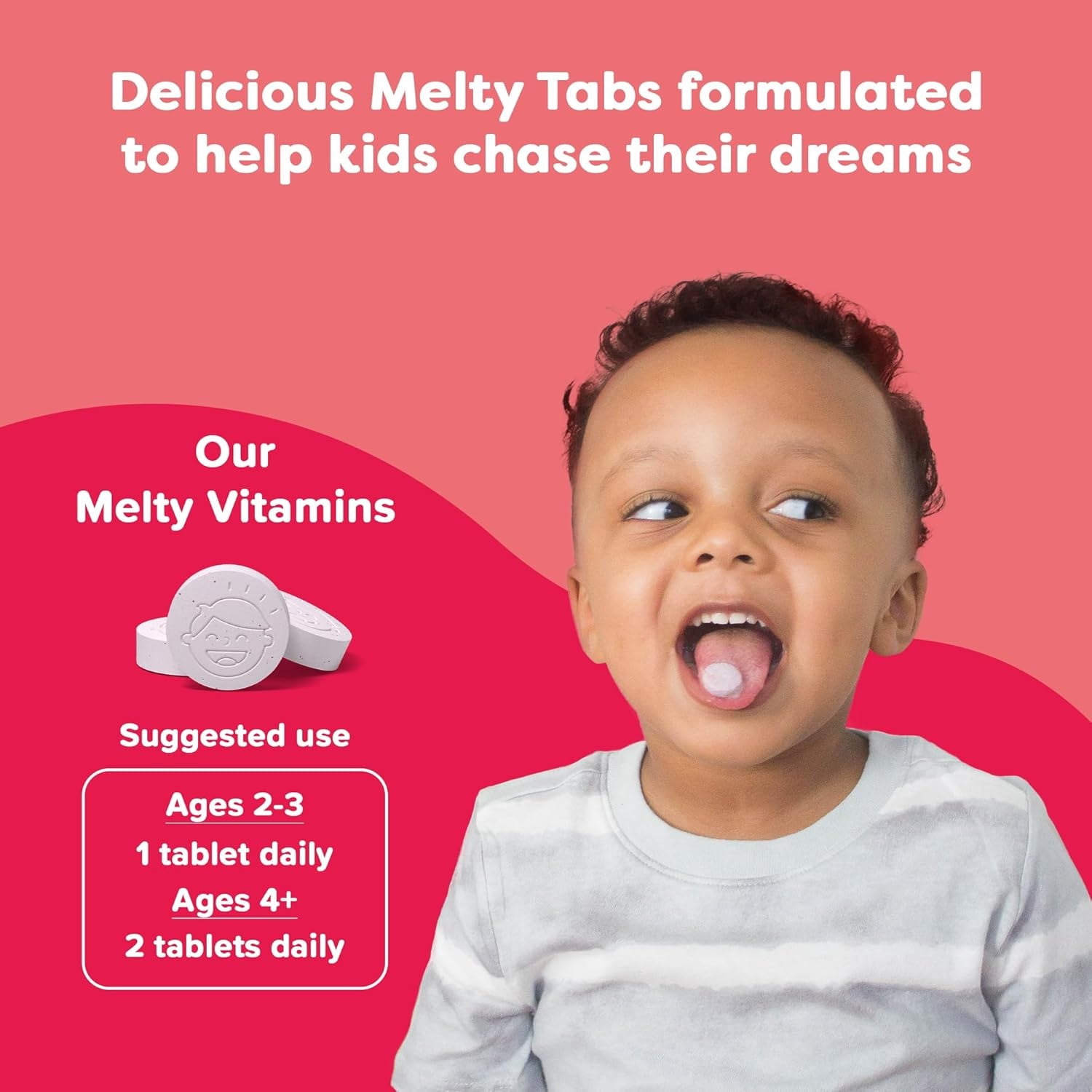 Renzo’s Iron with Vitamin C for Kids, Sugar-Free, Vegan Melty Tabs, Immune Support, 90 Tablets