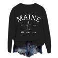 thumbnail image 4 of EHQJNJ Sweat à Capuche Blanc pour Femmes, Mode Imprimé Lettre, Col Montant, Grande Taille, 4 of 6