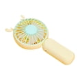 thumbnail image 2 of Mini ventilador portátil de mano, ventilador de refrigeración, recargable por USB, pequeño ventilador de mano, elegante ventilador de maquillaje para Amarillo, 2 of 9