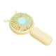 thumbnail image 2 of Mini ventilador de mano portátil de bolsillo, recargable, regalo para escritorio de mujer. Amarillo, 2 of 9