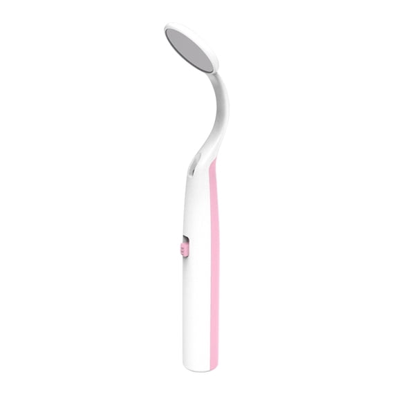EeaseMX Espejo dental LED luminoso antivaho para inspección bucal (rosa)