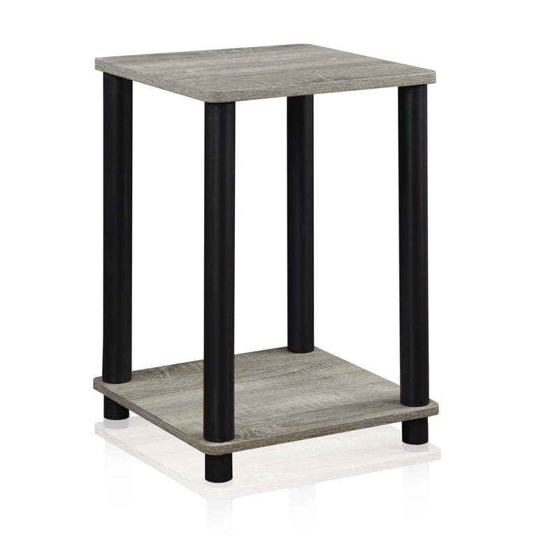 Furinno Turn-N-Tube End Table, Square,Black,Wood