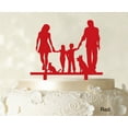 thumbnail image 1 of Family Cake Topper Personalized Silhouette Cake Topper Color Option Available 6-8 Inches Wide, 1 of 1
