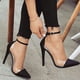 thumbnail image 1 of Zapatos de mujer, tacones elegantes de verano, tacones súper altos, sandalias transparentes con correa en el tobillo a juego de colores puntiagudos Wmkox8yii  hfjk2731, 1 of 4