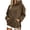 Brown, variant on Kezqiaxn Women's Long Sleeve Hoodie with Pockets Fall Casual Side Slit Pullover Sweatshirt for Women Fashion Clothing Black S