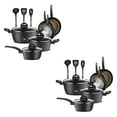 thumbnail image 1 of NutriChef Ridge Line Antistick Batterie de Cuisine 12 Pièces Casseroles et Casseroles (2 Pack), 1 of 8