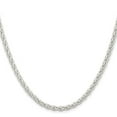 thumbnail image 4 of Auriga Fine Jewelry 925 Sterling Silver 3.7 mm Round Spiga Chain Necklace for Women 28", 4 of 6