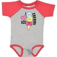 thumbnail image 3 of Inktastic I Love Ice Cream with Cute Ice Cream Cone Boys or Girls Baby Bodysuit, 3 of 5