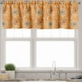 thumbnail image 3 of Ambesonne Tan and Brown Valance & Curtain, Ottoman Garden, 55"x45", Orange Tan Brown, 3 of 6