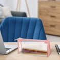 thumbnail image 2 of Lksixu Pencil Case Durable Pencil Pouch Transparent Triangular Pencil Case Stationery Storage Bag Student Large Capacity Zipper Storage Bag Stationery Organizer Travel Cosmetic Storage Bag, 2 of 8