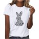 thumbnail image 1 of Tops de Cuello Redondo para las Mujeres Impreso Manga Corta Suéter Camiseta de Imitación Rack, Top Casual de Moda para el Hogar Diario Y el Trabajo, 1 of 4