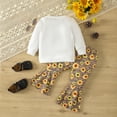 thumbnail image 4 of Godderr 2Pcs Girls Fall Winter Sweatsuit Top Bell Bottoms Outfit for Toddler Baby 6M-3Y Girl Sweatshirt Top Floral Flare Pants Set Infant Autumn Clothes Sets, 4 of 8