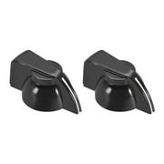 Unique Bargains6.4mm Shaft Hole Potentiometer Knobs for Volume Adjustment Guitar Knob with Set Screw Black 2pcs