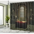 thumbnail image 5 of Ambesonne Gothic Shower Curtain, Room Skulls, 69"Wx70"L, Red Brown, 5 of 5
