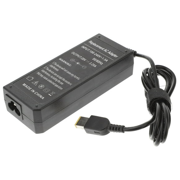 EeaseMX Cargador para portátil de 65 W y 20 V, adaptador de corriente de 3,25 A con puerto cuadrado, compatible con Thinkpad X1 Carbon con enchufe australiano (negro)