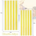 thumbnail image 5 of Exclusivo Mezcla 2-Pack Cotton Large Cabana Stripe Beach Towels, Super Absorbent Soft Plush Pool Towel, Bath Towel (Yellow, 30"x60"), 5 of 9