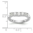 thumbnail image 7 of 14K White Gold Ring Band Wedding Diamond Lab Grown Round, Size 5, 7 of 7