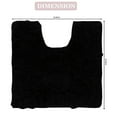 thumbnail image 3 of Home Weavers Modesto Collection 100% Cotton Tufted Bath Rugs, Extra Soft and Absorbent Bath Rugs, Non-Slip Bath Mats, Machine Washable, Bath Mats for Bathroom Floor and Tub, 20"x20" Contour, Black, 3 of 7