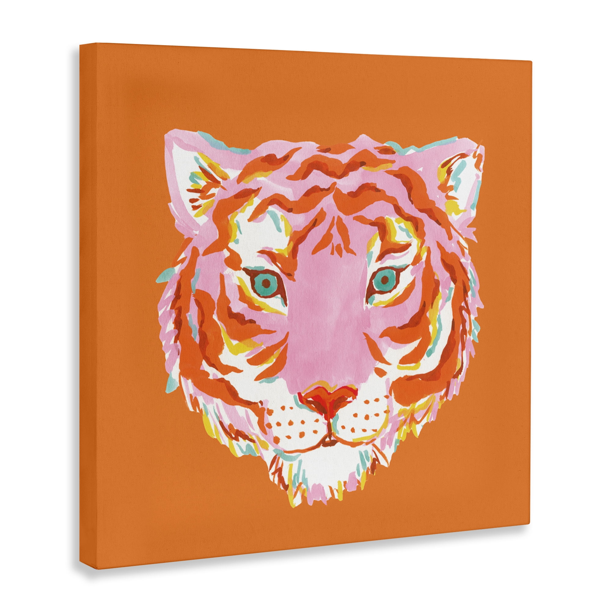 Stupell Industries Fun Bold Orange Tiger Canvas Wall Art, design by Karolina Sato