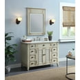 thumbnail image 4 of Benton Collection 46" Distressed Beige Farmhouse Bathroom Vanity with White Marble Top, 4 of 8