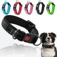 thumbnail image 2 of HLONK Adjustable Pet Neck Circle Reflective Strap Buckle Closure Lock Metal D-ring Reflective Padded Nylon Dog Collar for Small, 2 of 9