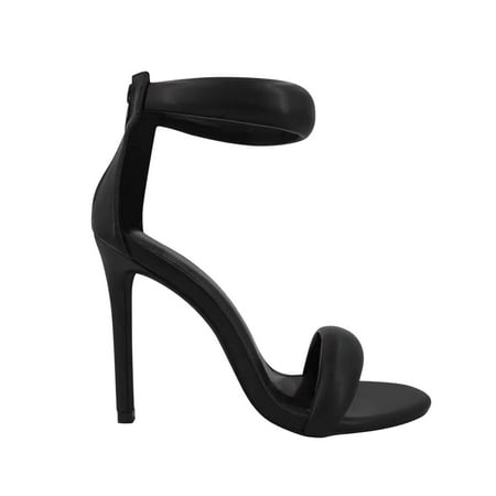 

Lolmot Women’s High Stilettos Open Toe Zipper Ankle Strap Heels Sexy Comfort Strappy Dress Shoes Wedding Bridal Pumps Sandals