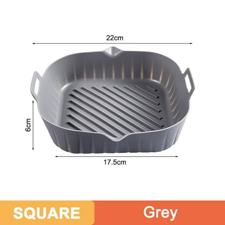 

Silicone Air Fryer Liner Basket Square Reusable Air Fryer Pot Tray Heat Resistant Food Baking for AirFryer Oven Accessories