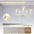 thumbnail image 5 of DIMMABLE Plug-in Chandelier 5 Light Crystal, White Hanging Pendant Light Fixture K9 Crystals Beads, 5 of 8