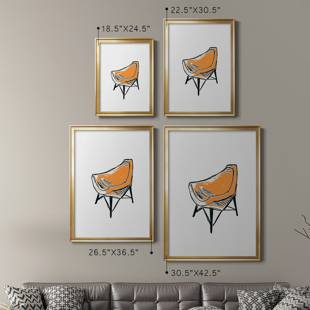 Take a Seat XII Premium Framed Print, in Gold, Black, or Silver - Ready to Hang