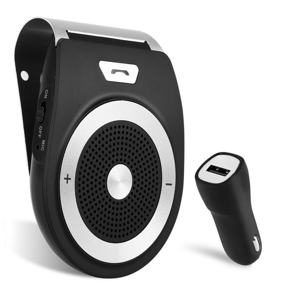 iMounTEK Bluetooth Car Speakerphone Wireless In-Car Bluetooth 4.1 Speaker Hands-free Calling Music Player Sun Visor Audio Receiver Car Kit